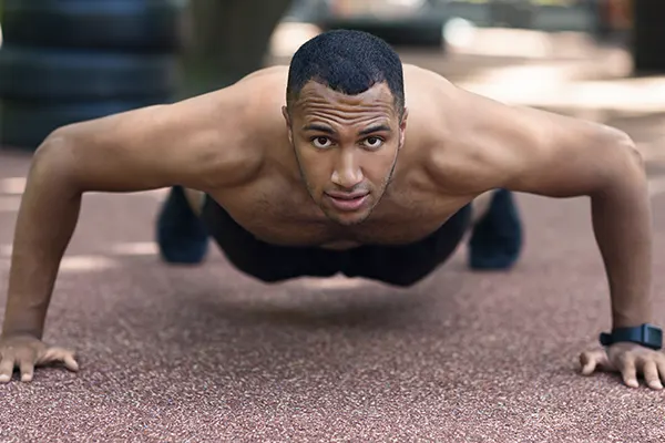 Military fitness workout — bodyweight training